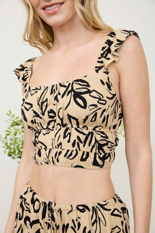 Fauna Cropped Sleeveless Top