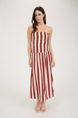 Tess Striped Midi Dress