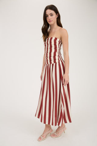 Tess Striped Midi Dress