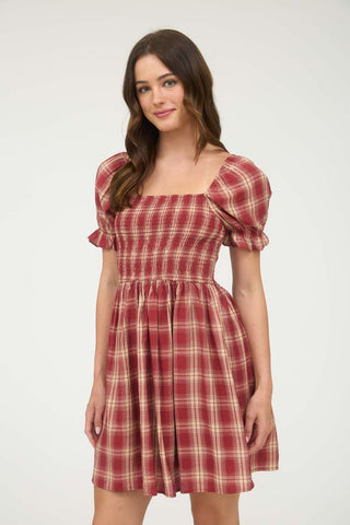Brie Puff Sleeve Midi Dress