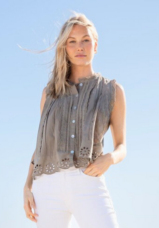 Dylan Malia Eyelet Blouse