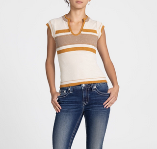 Miss Me Victoria Cap Sleeve Top