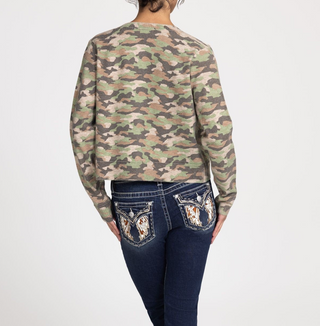 Miss Me Demi Camo Cardigan