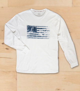 True Grit Flag Vintage Screen Long Sleeve Tee