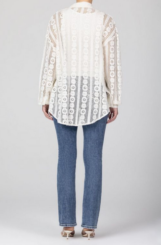 Miss Me Libby Crochet Shirt