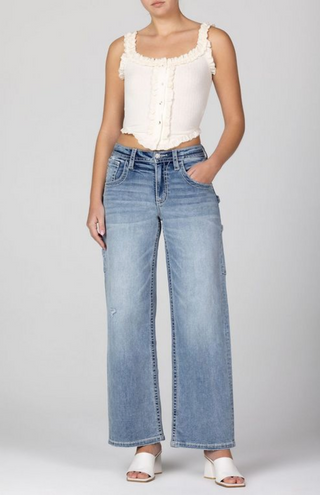 Miss Me Hannah Ruffled Tank