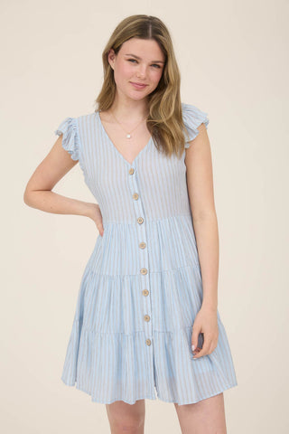 Cindy Button Down Mini Dress
