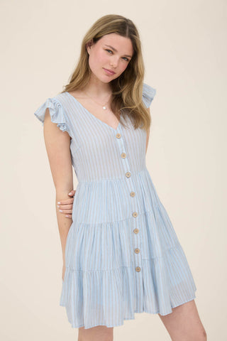 Cindy Button Down Mini Dress