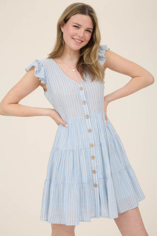 Cindy Button Down Mini Dress