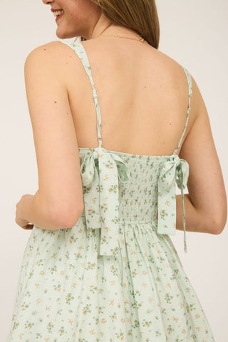 Ginny Floral Corset Midi Dress