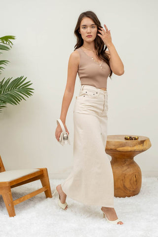 Shasha Snap Sweater Crop