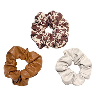 Headbands of Hope Leather Scrunchie Sets