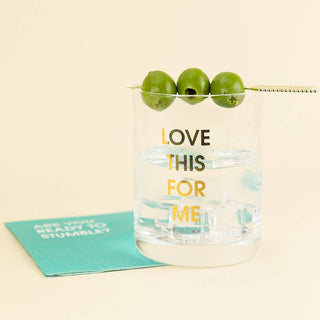 Chez Gagne Gold Foil Rocks Glass