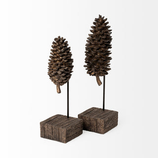 Mercana Pinterra Brown Resin Pinecone Replica Collection