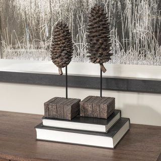 Mercana Pinterra Brown Resin Pinecone Replica Collection