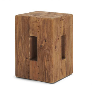 Mercana Watlan Natural Wood Accent Stool