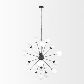 Mercana Barbara Frosted Glass Globe 18 light Chandelier