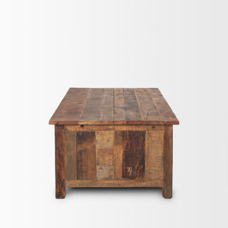 Mercana Wilton Brown Wood and Metal Coffee Table