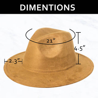 Suede Original Peach Top Fedora Hats