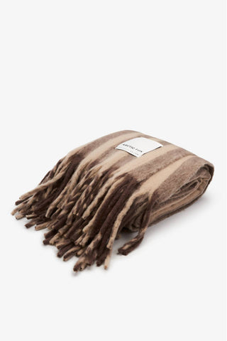 Arctic Fox Wool Stripe Throw