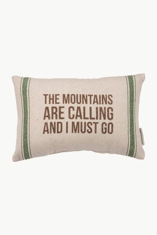 The Mountains Are Calling Pillow