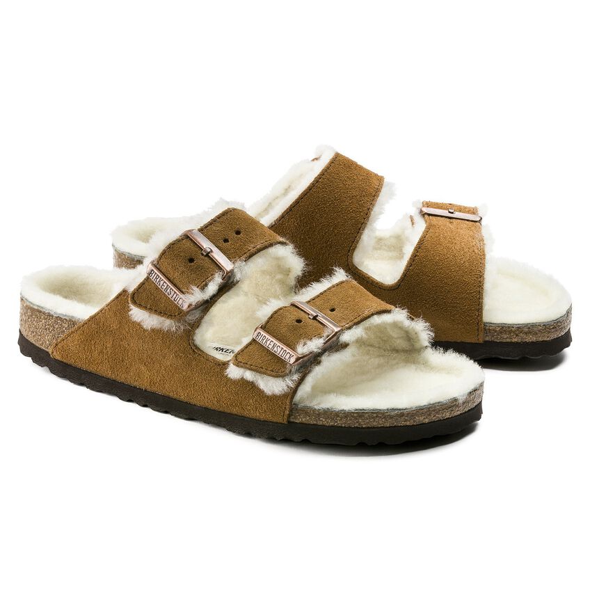 Birkenstock Arizona Shearling in Mink