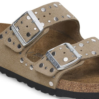 Birkenstock Arizona Suede Rivet in Taupe