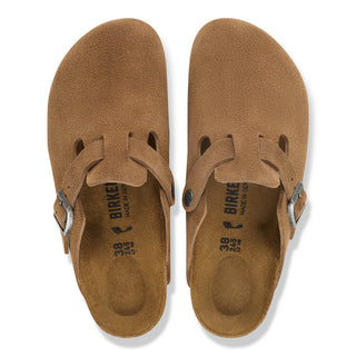 Birkenstock Boston Suede Leather in Dark Tea