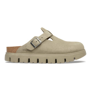 Birkenstock Boston Chunky Clog Suede in Taupe