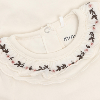 Minymo Baby Girls Floral Collar Bodysuit