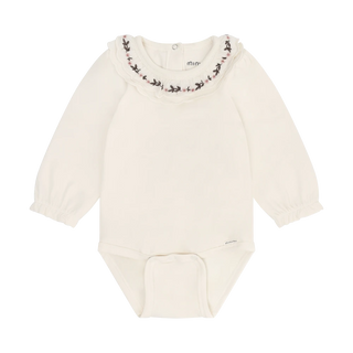 Minymo Baby Girls Floral Collar Bodysuit