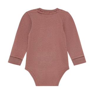 Minymo Baby Girls Burlwood Knit Lace Bodysuit