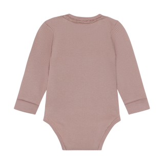 Minymo Baby Girls Fawn Knit Lace Bodysuit