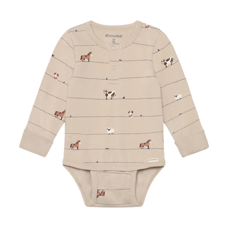 Minymo Baby Neutral Farm Bodysuit