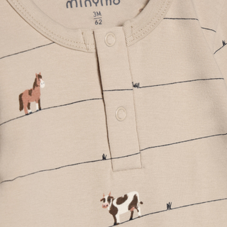 Minymo Baby Neutral Farm Bodysuit