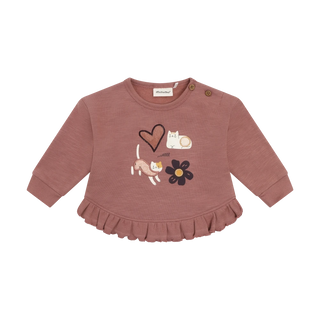 Minymo Baby Girls Kitten Sweatshirt