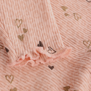 Minymo Baby Girls Heart Leopard Legging