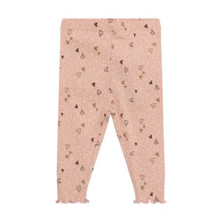Minymo Baby Girls Heart Leopard Legging