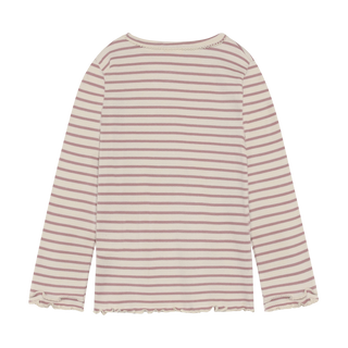 Minymo Girls Striped Heart Long Sleeve