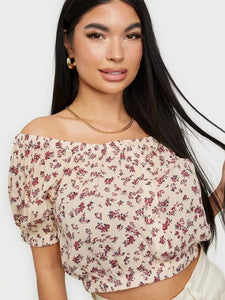 Vero Moda Alice Off Shoulder Cropped Top