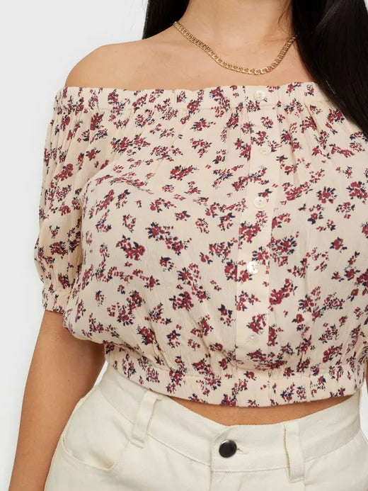 Vero Moda Alice Off Shoulder Cropped Top