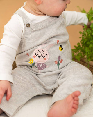 Viverano Bunny Embroidered Overall Set