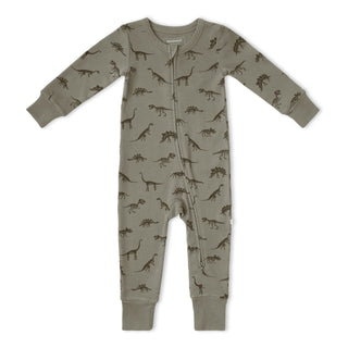 Organic Zip Romper Dinos