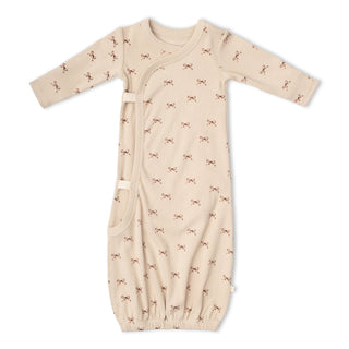 Organic Kimono Infant Sleep Gown Tiny Bows