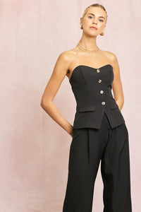 Dani Strapless Button Vest