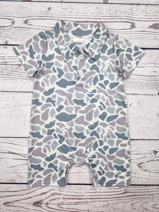 Baby Neutral Camo Romper