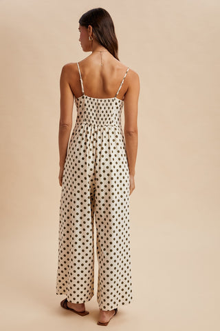 Ava Polka Dot Tank Wide leg Jumpsuit
