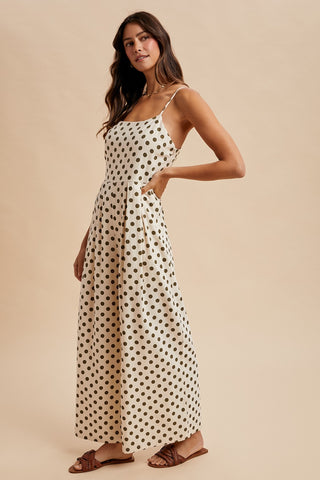Ava Polka Dot Tank Wide leg Jumpsuit