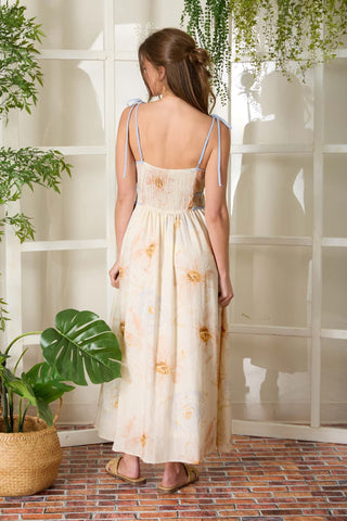 Avery Watercolor Floral Midi Dress