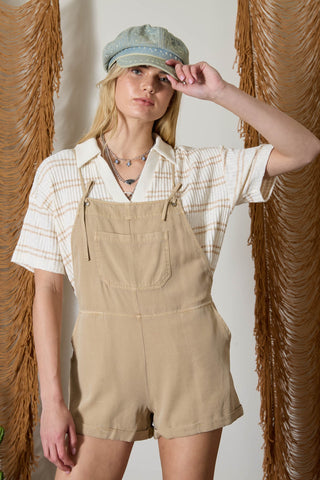 Hannah Tie Strap Overall Shorts